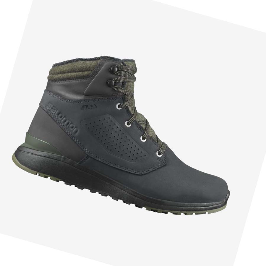 Botas de Invierno Salomon UTILITY WINTER CLIMASALOMON™ WATERPROOF Hombre Negros Verdes | MX 3383WNB